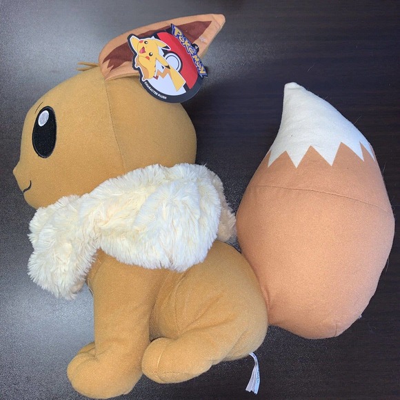Pokemon Eevee 14" Plush Toy Factory USA Stuffed Animal - Picture 1 of 9